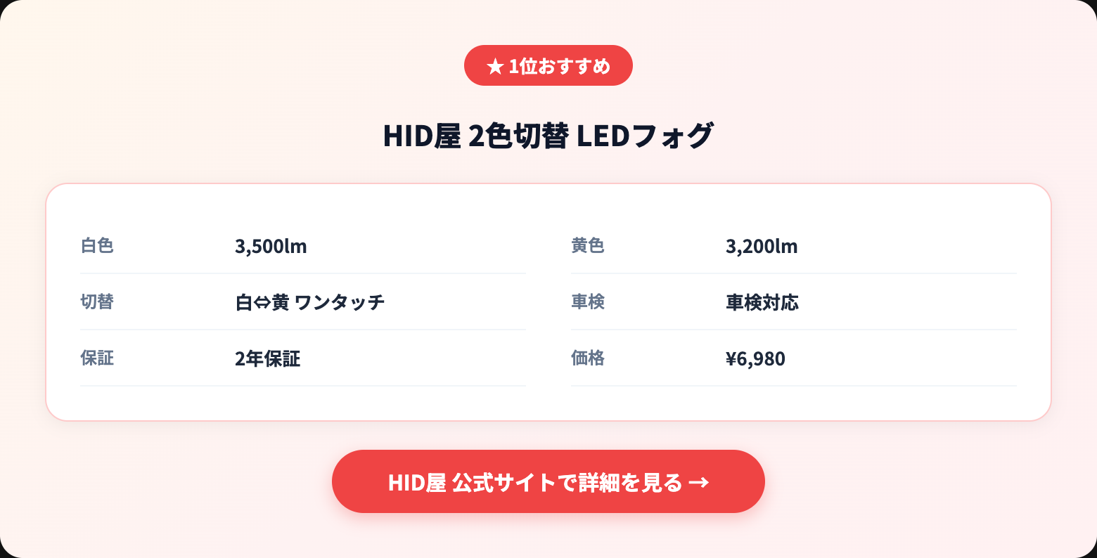 フォグランプを黄色にする3つの方法｜車検対応イエローLEDおすすめモデル紹介 color guide