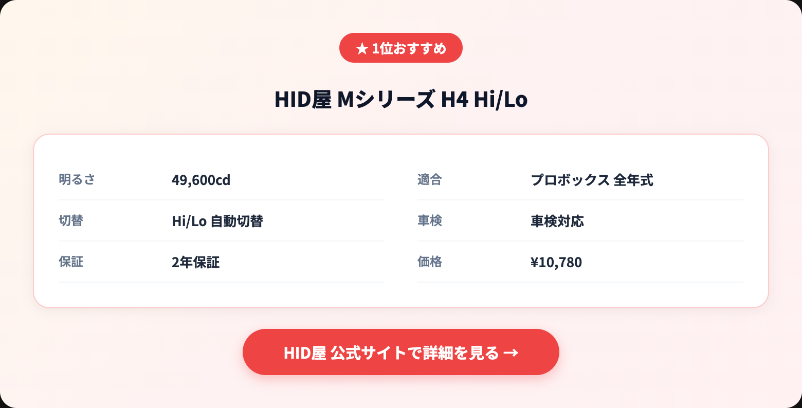 プロボックスのヘッドライトLED化｜適合バルブと自分で交換する手順を解説 recommended specs
